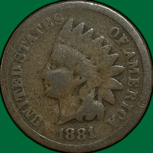 1881 Indian Head Cent Good G Coin #35365