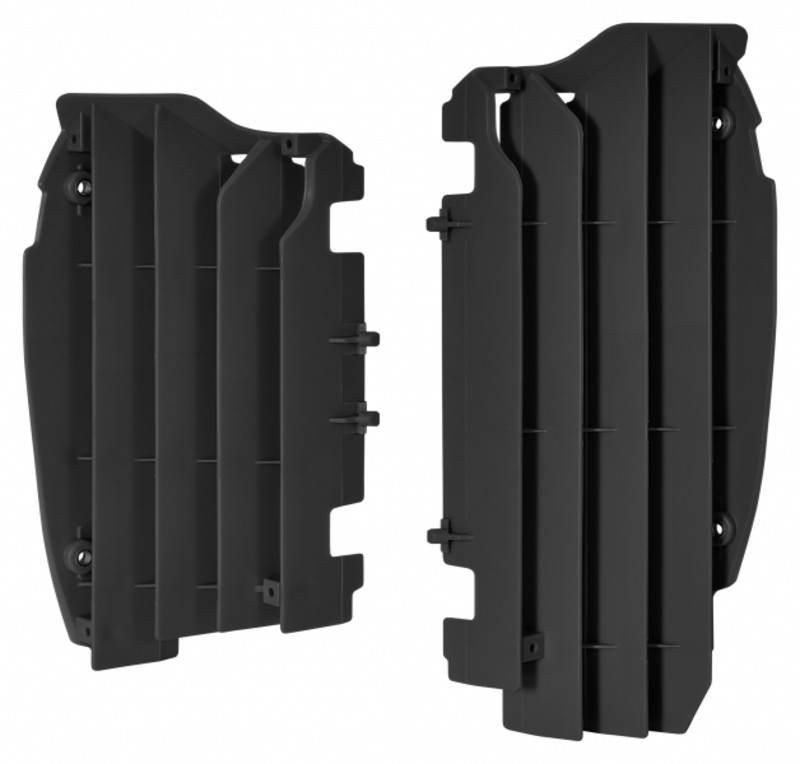 Cache radiateur POLISPORT noir haute résistance pour Kawasaki KX450F