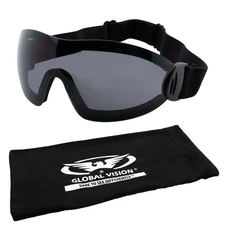FLARE WING SKYDIVE SKYDIVING GOGGLES PARAGLIDING SMOKE INCLUDES STORAGE POUCH