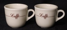 Set 2 IPA Italy Espresso Demitasse con Bordo Marrone Tazza Caffe'