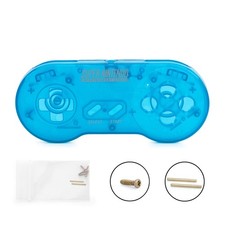 Super Nintendo SNES Controller Shell Clear Blue Made in USA