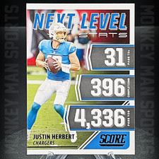2021 Score - Justin Herbert - NEXT LEVEL STATS #NL10 CHARGERS MINT