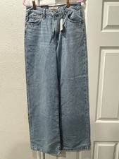 Levi's Premium Ribcage Wide Leg Women's Size 28x32 Far and Wide Denim Jeans NWT