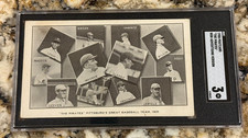 1908 Honus Wagner Fred Clarke Pittsburgh Pirates Team Postcard SGC 3 Centered