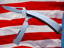 VINTAGE Master Knives Stainless 2 Blade Folding Razor and Pocket Knife w/Sheath