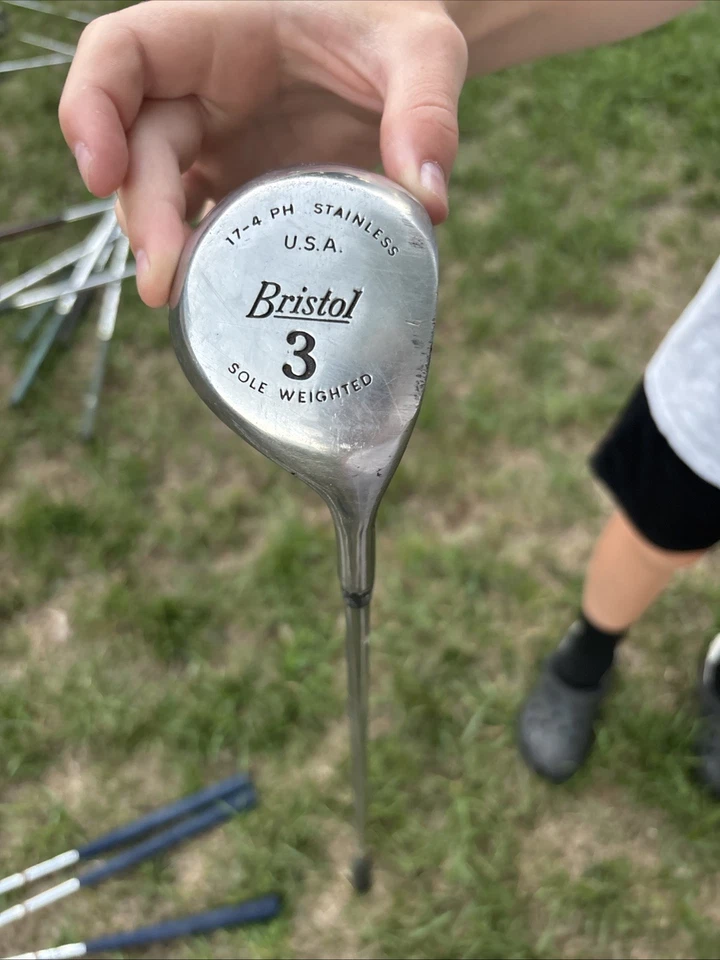 Bristol 3 suelas ponderadas 3 y 5 maderas acero inoxidable EE. UU. eje de acero para hombre Rh Foto 2 de 4