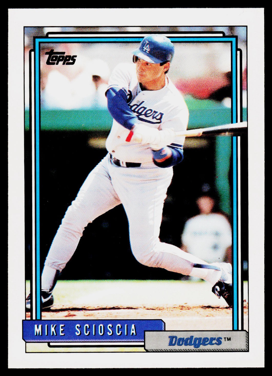 Mike Scioscia, 1992 Topps, #13, Los Angeles Dodgers,