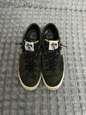 Nike SB x Stussy Zoom Blazer Low BQ6449-001 Quick Strike Mens Sz 10 Black Suede
