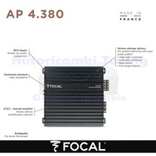 FOCAL AP 4.380 4 3 or 2 Channel Class AB Amplifier