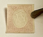 MINT STAMP=ITALY=1855-63#13e 40c=ROSE=IMPERF=HEAD INVERTED=EMBOS=SCV$6,250#04428 — photo 4