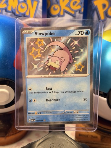 Pokémon TCG Slowpoke Scarlet Violet Paldean Fates Shiny Rare Card 116/091