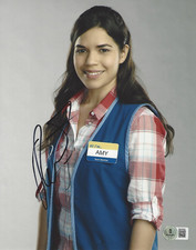 AMERICA FERRERA SIGNED 'SUPERSTORE' 8x10 PHOTO TV SHOW ACTRESS BAS BECKETT COA