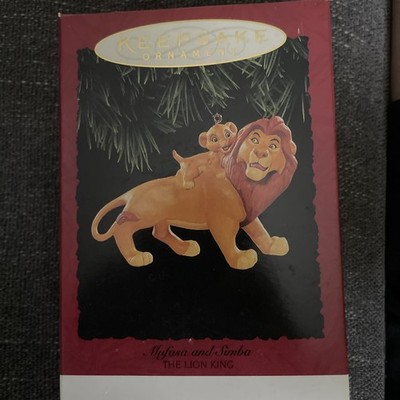 Hallmark 1994 Keepsake Disney Lion King Mufasa and Simba Christmas Ornament New