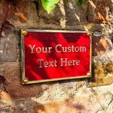 Cast Brass custom door signs & plaques - Custom language plaques - Custom name