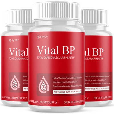 (3 Pack) Vital BP Advanced Blood Support Vitamin Formula VitalBP 180 Capsules