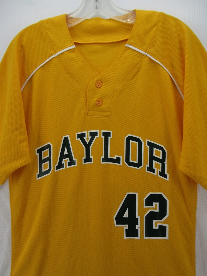 Baylor Bears Baseball Jersey Men Large Yellow Under Armour University Athletic * - Image 2 of 4
