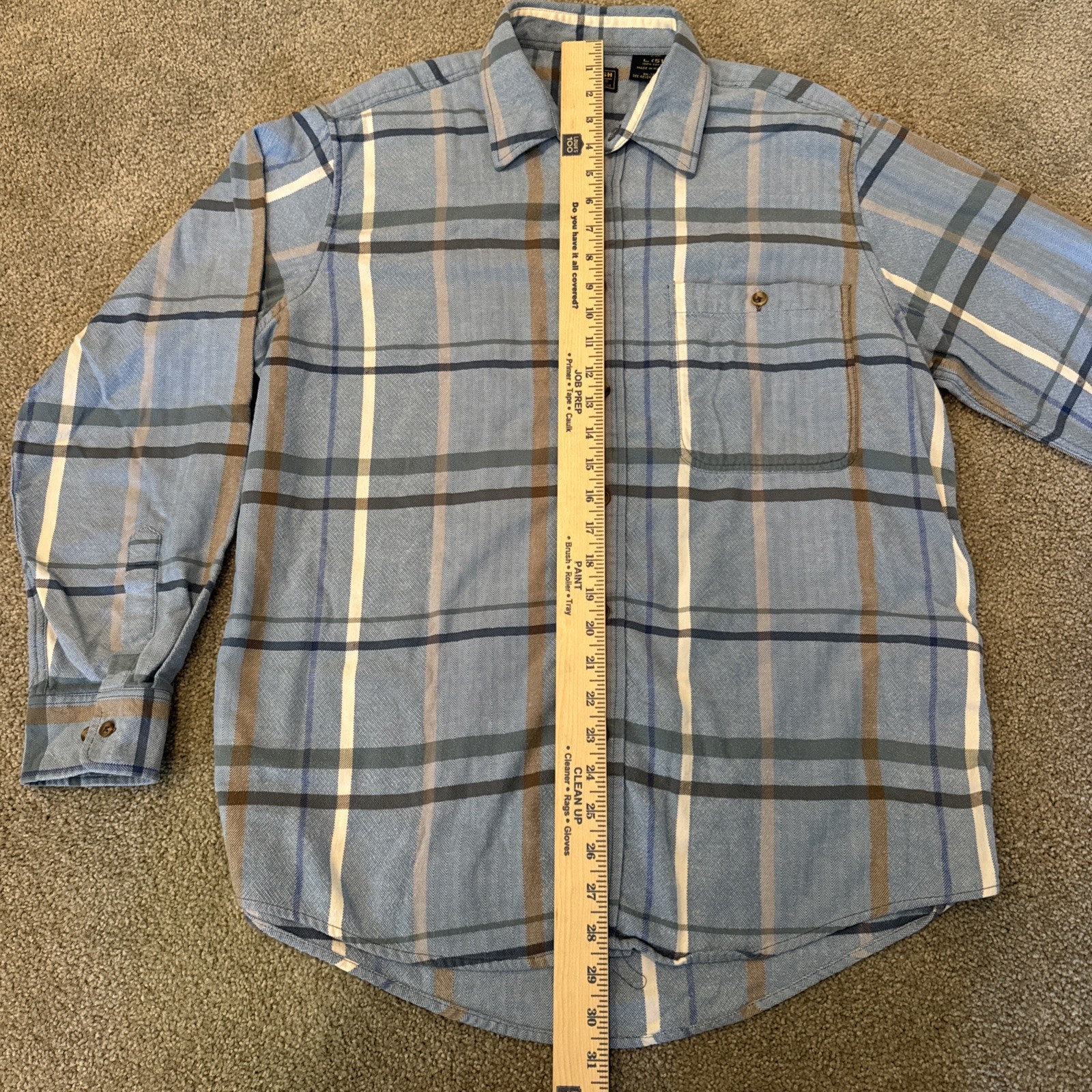 Vtg OshKosh B'Gosh Shirt Mens Lg Plaid Flannel Long Sleeve Button Front Casual image 5