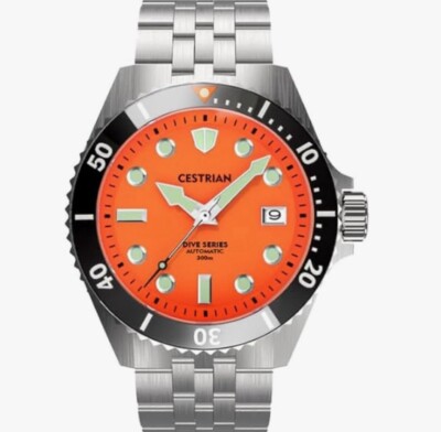 Cestrian Dive Series  Tiger  Orange Zifferblatt Schwarze Keramik CD811B0771