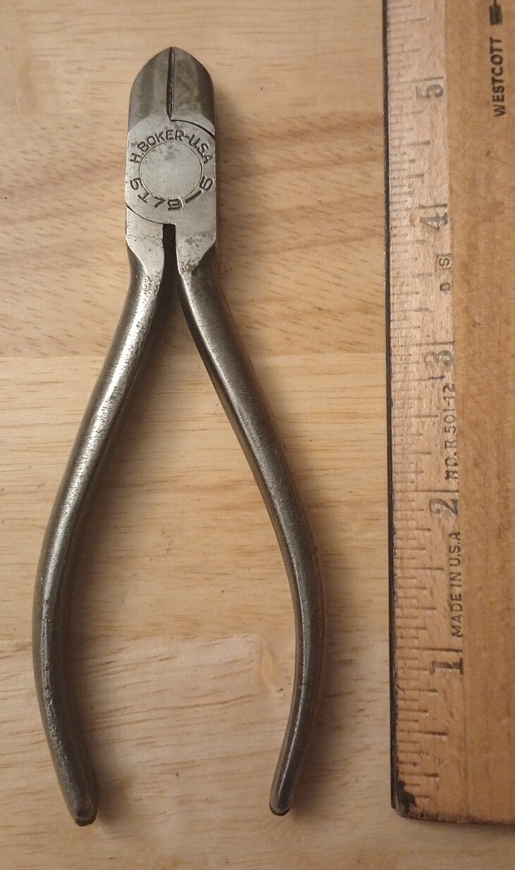 H. Boker Plier No. 51795 Wire Cutting Tool Made in USA Vintage Hand