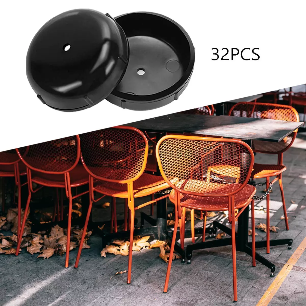 32Pcs Outdoor Chair Leg Caps Floor Protectors for Patio Chairs