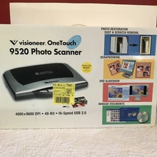 VISIONEER ONE-TOUCH 9520 USB PHOTO & SLIDE SCANNER WINDOWS Vista Used W/out Cord