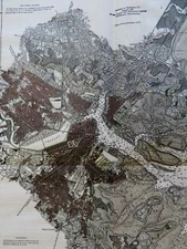 Boston Harbor Massachusetts 1910 large hand color wonderful coastal chart map