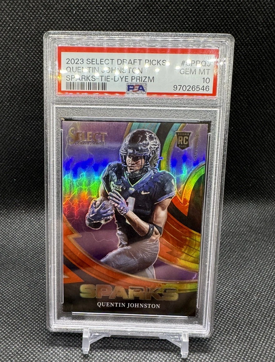 Quentin Johnston Panini Select Draft Picks Sparks #SPRQJ Tie-Dye Prizm