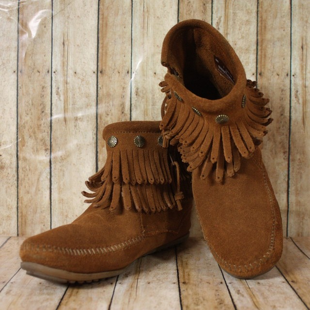 minnetonka double fringe boot