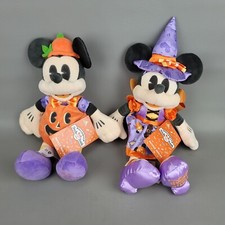 New Halloween Minnie Mouse and Mickey Mouse Plush Set 15'' 2020 Disney Store