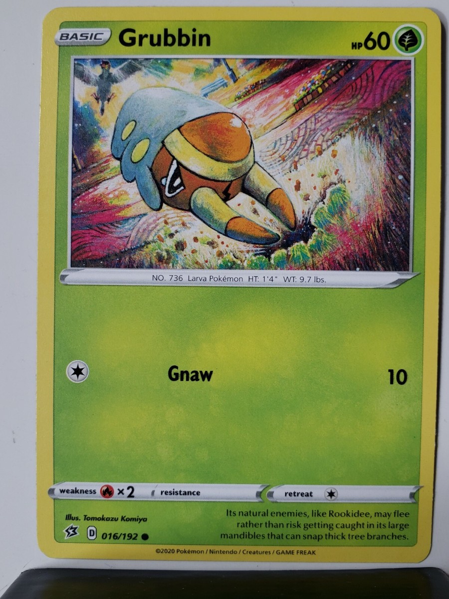 grubbin pokemon card value (018/264) [Sword & Shield: Fusion Strike] [Colorless] Pokemon Trading Card Game Crown