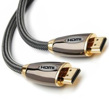 PREMIUM 4K HDMI CABLE 2.0 HIGH SPEED GOLD PLATED BRAIDED LEAD 2160P 3D HDTV UHD