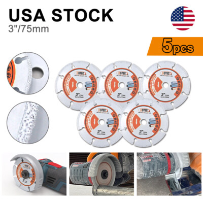 5pcs 3 inch Diamond Saw Blade Cutting for Stainless Steel Metal Rebar Cutter