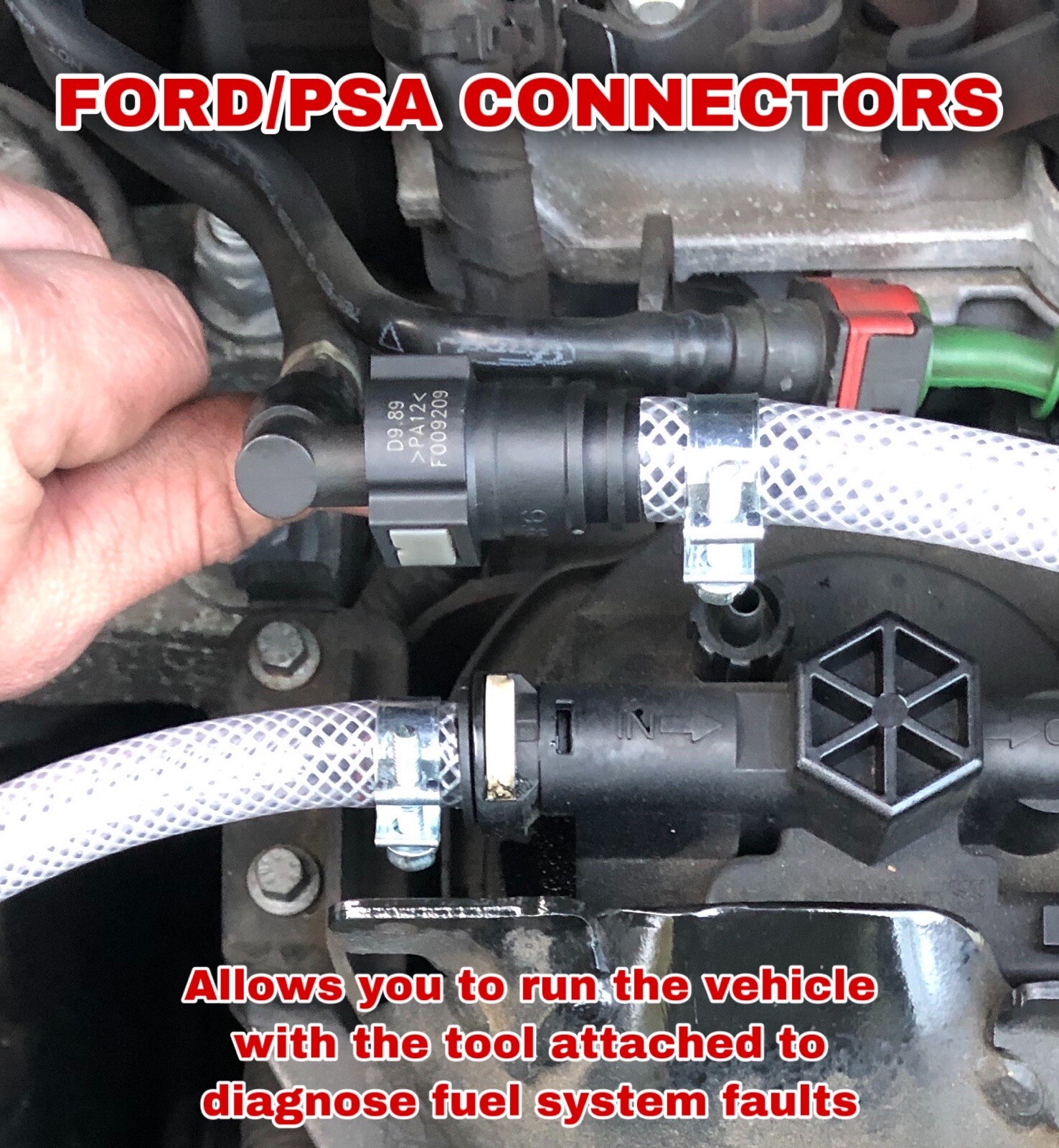 Diesel Fuel Priming Bleeding Pump Tool REVERSIBLE For Ford PSA