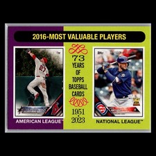 2024 Topps Heritage – #209 Kris Bryant Mike Trout MVP – Cubs / Angels