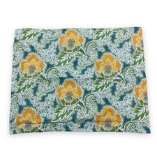 Pottery Barn F/Q Floral yellow orange flower Paisley Scroll Standard Pillow sham