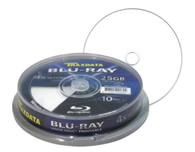 100 Traxdata Blank Blu Ray discs 4x Printable Discs BD R 25GB 130M 100 Traxdata Blank Blu Ray discs 4x Printable Discs BD R 25GB 130M