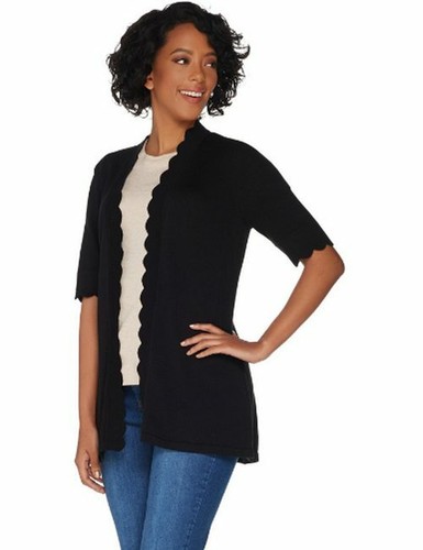 Isaac Mizrahi Open Front Elbow Sleeve 