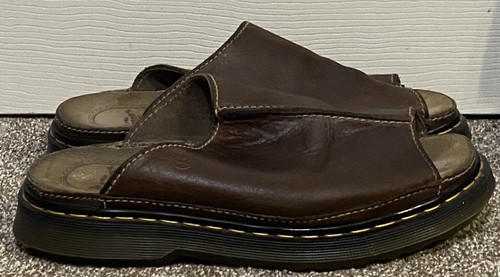 Sandalias de plataforma vintage Y2K gruesas Dr Doc Marten’s de cuero marrón para hombre talla 11 - Imagen 5 de 7