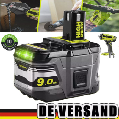18V 9.0Ah Akku für RYOBI One Plus Lithium RB18L50 P108 P104 Batterie 18 Volt DE