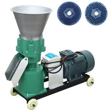 220V 2MM 6MM Feed Pellet Mill Machine 3 Rollers Feed Pelletizer Output:120-150KG