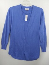 Ann Taylor LOFT XS Blue Shirttail Open Cardigan NWT 555862