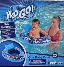 H2OGO! - SHARK - Baby Watercraft - One Baby Boat - Swimming Pool Float -  27"