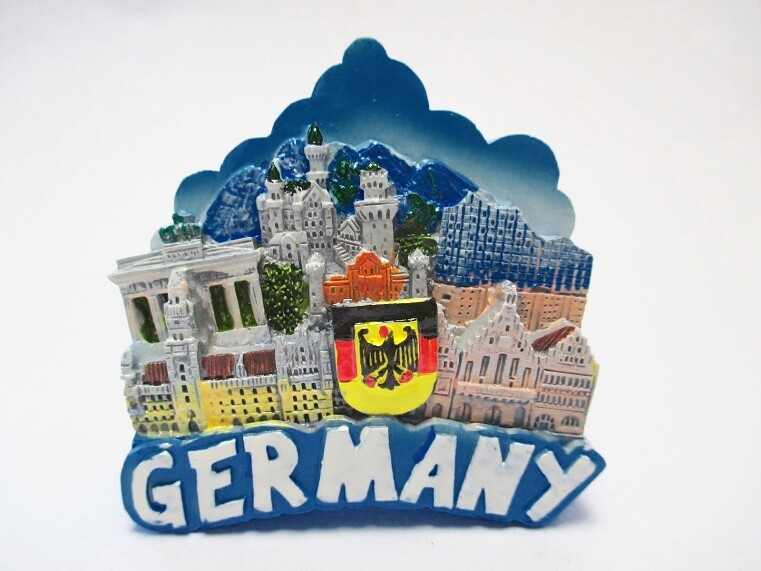 Frankfurt Berlin Munich Hamburg... magnet poly relief souvenir Germany
