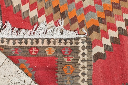 Tappeto Caucasico 69''x128'' Tessuto a Mano Kilim 176x340cm Area Rug Oriental... - Foto 12 di 12