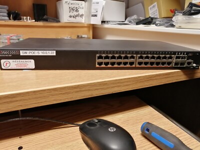 1X  Edge-Core Ecs2100-28P Web Smart Pro Switch 24-Ports GE PoE+ with 4x 1GE SFP