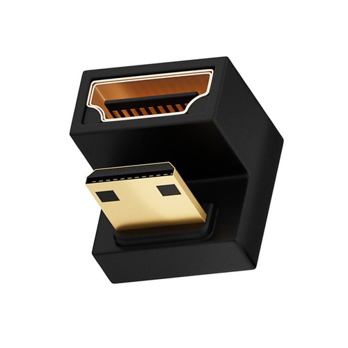 U Shape Mini HDMI Male To HDMI Female Adapter 8K Mini HDMI Male To 180 Degree f - Picture 14 of 18