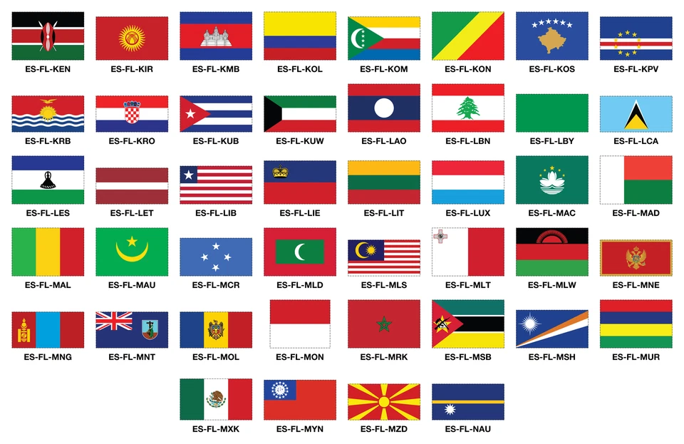 ETIKETTENSTAR GMBH 5 - 30 cm Flaggen breit Sticker Autoaufkleber selbstklebend 3