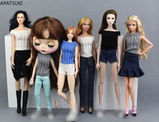 Suéter tejido hecho a mano para muñeca Blyth ropa juguete ropa informal para muñeca 1/6