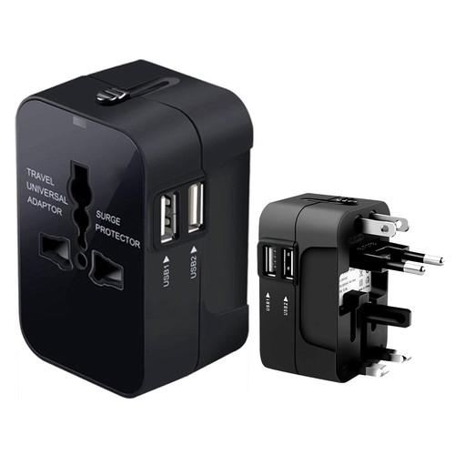 Travel Adapter International Universal 2 USB Charge Ports Converter Plug Charger - Picture 5 of 19