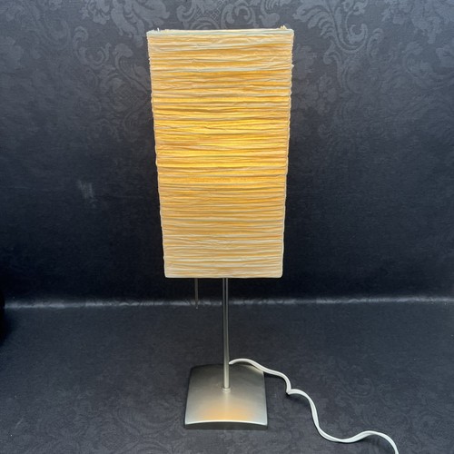 IKEA ORGEL VRETEN Table Lamp Shade Rice Paper 24” Brush Silver Metal Base 29 30 - Picture 6 of 19